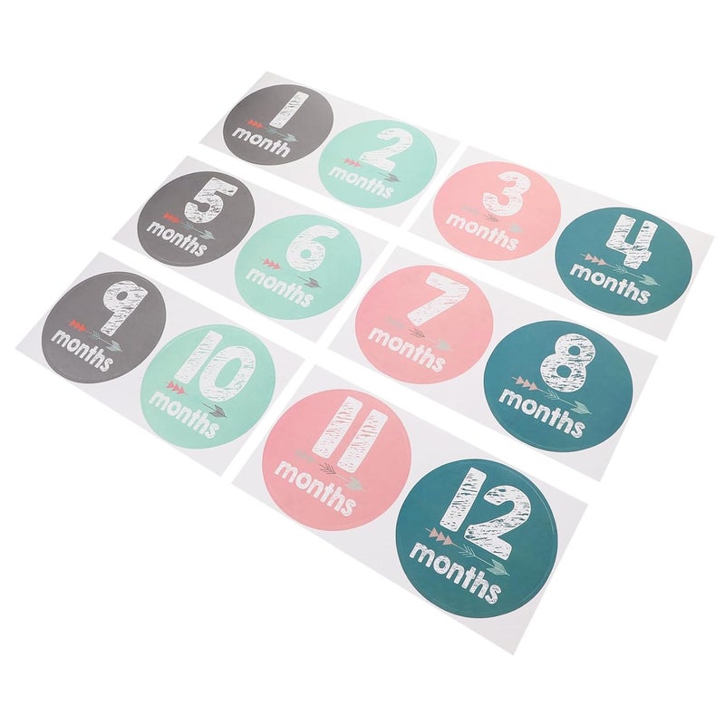 Baby Milestone Stickers Set Easy Clean Decals For Newborn Photo Props - Image 1